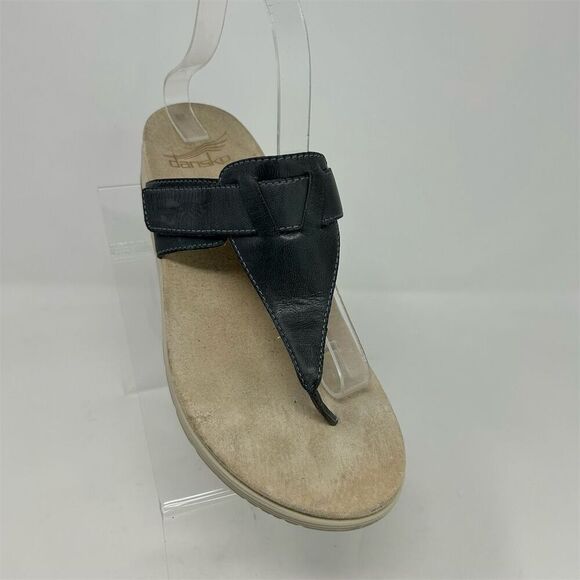 Dansko Cece Navy Blue Leather Slip On Thong Sandal Size 40 (US 9.5-10) Casual - Picture 2 of 12